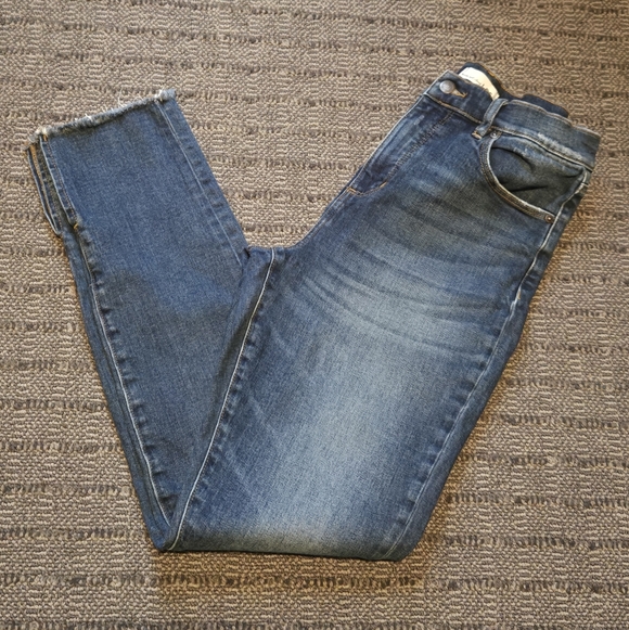 Guc Loft Sz 10 Skinny Women's Jeans W Stitch Details. Slit At Ankle. - Picture 11 of 13